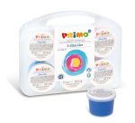 Ditacolor colori a dita - 100ml  - c/pennello - Primo - valigetta 6 colori