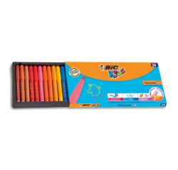 Feutre bic kids visacolor xl coloriage encre lavable pointe extra-large bloquée couleurs très vives étui tiroir 24u