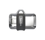 SanDisk Ultra Dual m3.0 lecteur USB flash 256 Go USB Type-A / Micro-USB 3.2 Gen 1 (3.1 Gen 1) Noir, Argent, Transparent