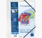 Chemise à l'élastique 3 rabats plastique personnalisable Exacompta Kreacover® - 24 x 32 cm