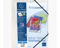 Chemise à l'élastique 3 rabats plastique personnalisable Exacompta Kreacover® - 24 x 32 cm