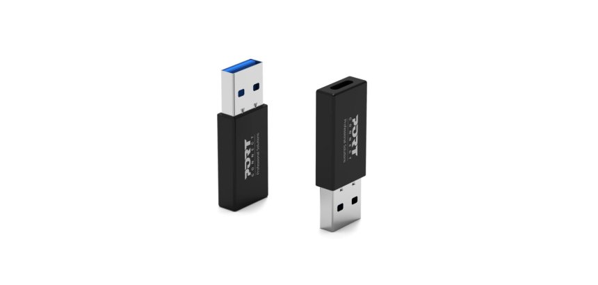 Port Designs 900154 changeur de genre de câble USB-A USB-C Noir