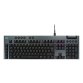 Logitech G Teclado mecánico para gaming con cable de perfil bajo G915 X, teclas de PBT de doble moldeado, teclas totalmente programables, iluminación RGB, acabado en aluminio, interruptores táctiles marrones GL, PC/Mac, Layout ES