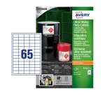 Avery B7651-50 self-adhesive label Rectangle Permanent White 3250 pc(s)