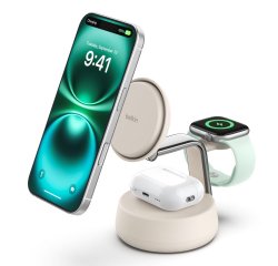 Belkin Qi2 Fitness tracker, Casques, Smartphone, Smartwatch Blanc USB Recharge sans fil Charge rapide Intérieure