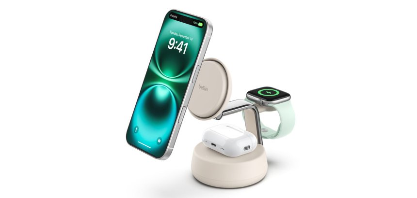 Belkin Qi2 Fitness tracker, Casques, Smartphone, Smartwatch Blanc USB Recharge sans fil Charge rapide Intérieure