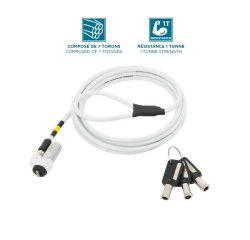 Mobilis 001329 cable antirrobo Blanco 1,8 m