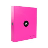 Classeur antartik 4 anneaux end 40mm a4+ carton rembordé    coloris rose