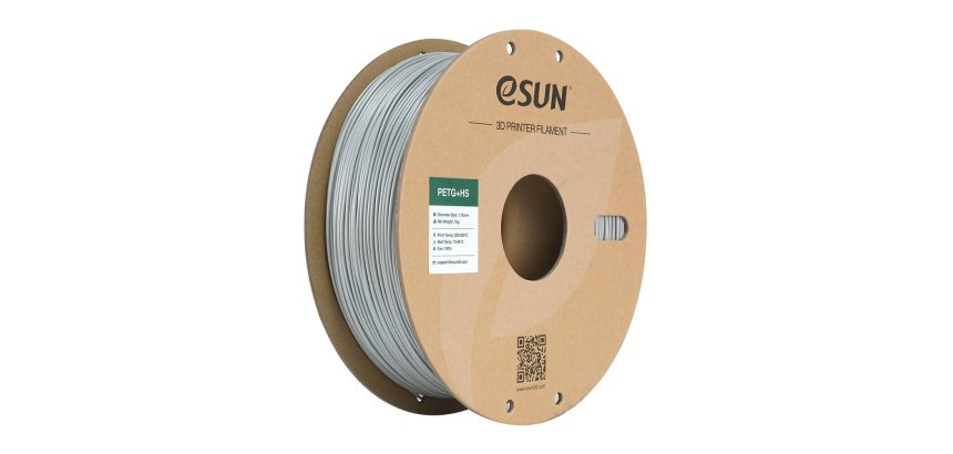 eSUN PETG+HS PETg (glycol-modified polyethylene terephthalate) Silver 1 kg