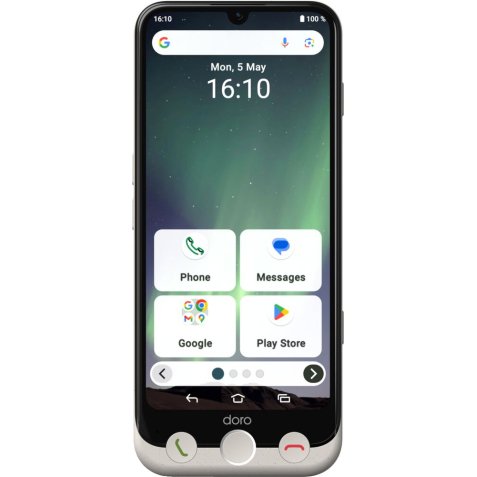 Doro Aurora A30 15,5 cm (6.1") Double SIM Android 14 4G USB Type-C 6 Go 128 Go 5000 mAh Noir, Blanc