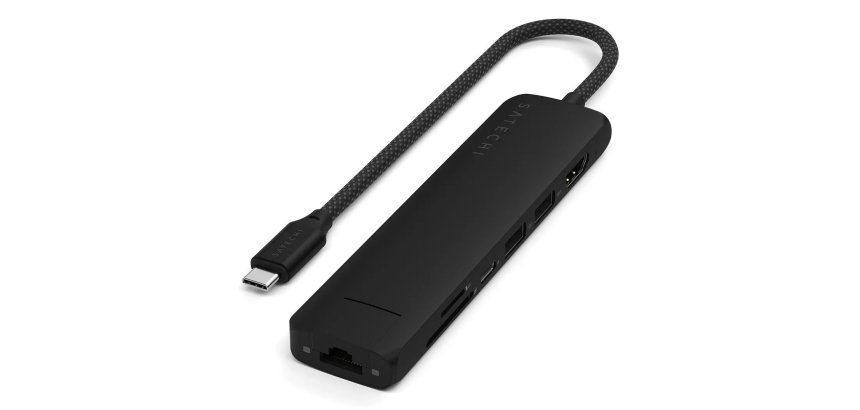 Satechi ST-P7SK hub & concentrateur USB Type-C 10000 Mbit/s Noir