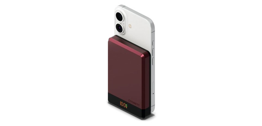 Cygnett MagSlim 10000 mAh Wireless charging Cherry colour