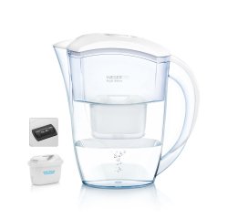 Haeger WJ-24W.004A filtro de agua Filtro de agua para jarra 2,4 L Transparente, Blanco