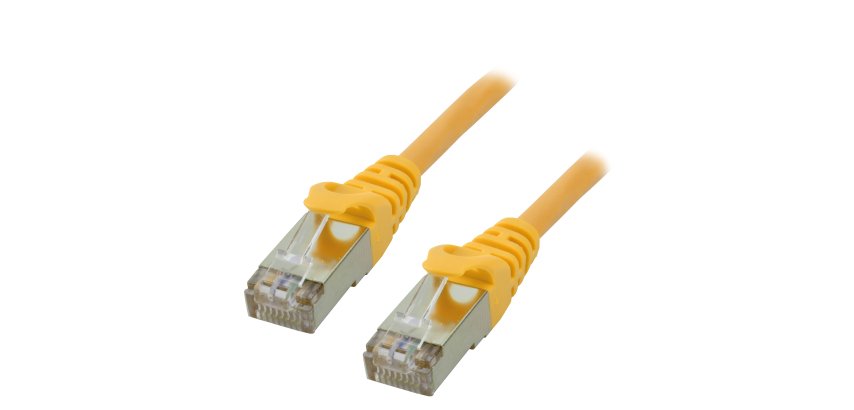 MCL Cable RJ45 Cat6 0.5m Yellow câble de réseau Jaune 0,5 m F/UTP (FTP) Rond