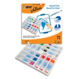 Marqueur bic velleda 1721 effaçable pointe ogive 1mm encre alcool sans odeur corps plastique coffret scolaire 72 feutres
