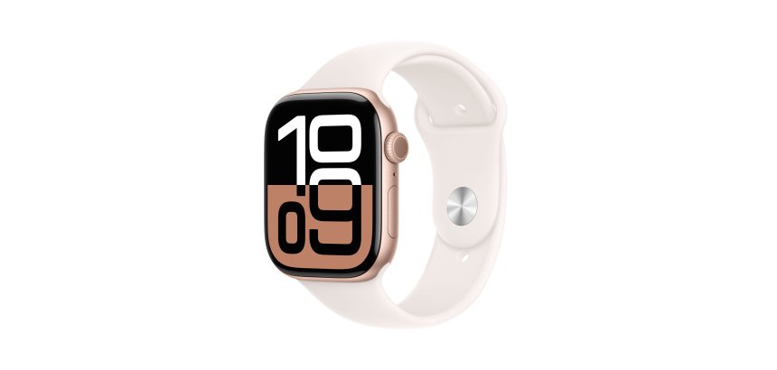Apple Watch Series 10 OLED 46 mm Numérique 416 x 496 pixels Écran tactile Or rose Wifi GPS (satellite)