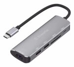 XtremeMac dockingstation USB Type-C 5000 Mbit/s Grijs