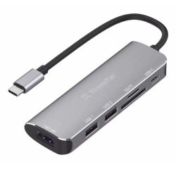 XtremeMac dockingstation USB Type-C 5000 Mbit/s Grijs