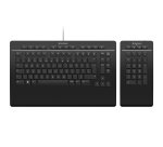 3Dconnexion Keyboard Pro with Numpad clavier Bureau USB + RF Wireless + Bluetooth AZERTY Français Noir