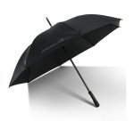 Muitomas UMBRSTRAIGHTBK umbrella Black Fiberglass Polyester Full-sized Rain umbrella