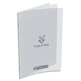 Cahier poésie piqué conquérant classique couverture transparente polypropylène a4+ 24x32cm 48 pages 90g séyès incolore