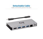 Tripp Lite U442-DOCK5D-GY station d'accueil Avec fil USB 3.2 Gen 1 (3.1 Gen 1) Type-C Gris