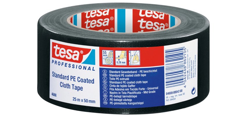TESA 4688 Adatto per uso interno Adatto per uso esterno 25 m Poliestere Nero