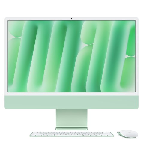 Apple iMac Apple M M4 59,7 cm (23.5") 4480 x 2520 pixels PC All-in-One 24 Go 512 Go SSD macOS Sequoia Wi-Fi 6E (802.11ax) Vert