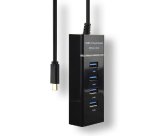 MCL USB3C-H114 hub & concentrateur USB 3.2 Gen 1 (3.1 Gen 1) Type-C 5000 Mbit/s Noir