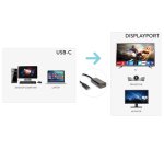 Hamlet XVAUC-DP4K cavo e adattatore video USB tipo-C DisplayPort Nero