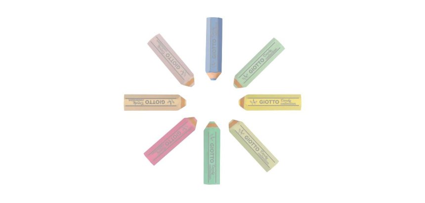 Giotto F232300 gomma per cancellare Colori assortiti 8 pz