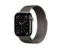Apple watch Apple Watch Series 11 GPS + Cellular 46mm Boitier en Titane Ardoise avec Bracelet Milanais Noir - S/M