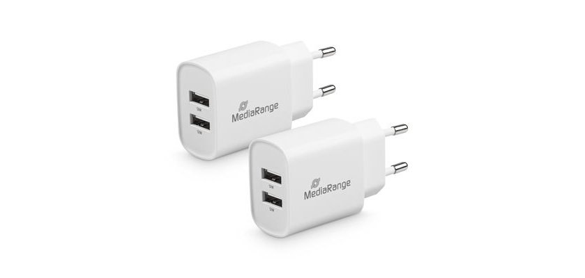 MediaRange MRMA114 oplader voor mobiele apparatuur Smartphone, Tablet Wit AC Binnen