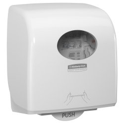 Distributeur Slimroll Blanc en plastique, pour essuie-mains rouleaux L32,4xH29,7xL19,2cm
