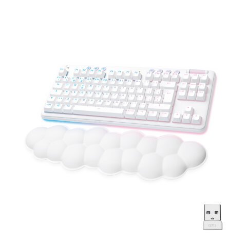 Logitech G G715 teclado Juego RF Wireless + Bluetooth QWERTY Español Blanco