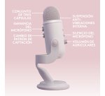 Blue Microphones Yeti Aurora Collection Blanco Micrófono de superficie para mesa