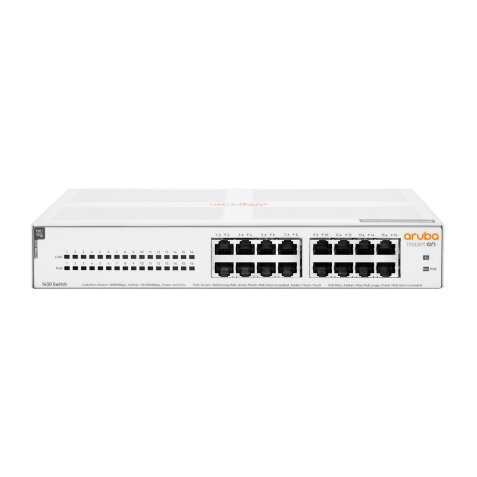 HPE Aruba Networking Aruba Instant On 1430 16G Class4 PoE 124W Non-géré L2 Gigabit Ethernet (10/100/1000) Connexion Ethernet, supportant l'alimentation via ce port (PoE) 1U Blanc