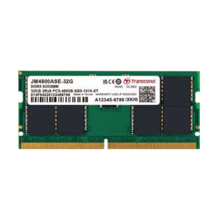 Transcend JetMemory JM4800ASE-32G module de mémoire 32 Go 1 x 32 Go DDR5 4800 MHz