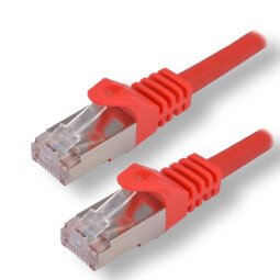 MCL FCC7BMSHF-0.5M/R câble de réseau Rouge 0,5 m Cat7 S/FTP (S-STP)