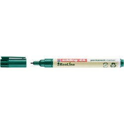 Marqueur Permanent ECOLINE 25. Pointe ogive fine 1mm. Ecris sur presque tous les matériaux. Vert