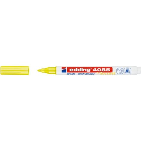 4085 Marqueur craie liquide 4085. Couleur jaune fluorescent. Pointe fine