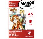 Manga Illustrations bloc collé 50F A5 100g
