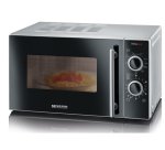 Severin MW 7771 forno a microonde Nero, Argento Microonde combinato Superficie piana 20 L 700 W