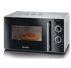 Severin MW 7771 forno a microonde Nero, Argento Microonde combinato Superficie piana 20 L 700 W