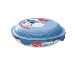 Assiette a dejeuner en verre maped picnik concept adultes  etanche resistant micro-ondes et four coloris bleu orage