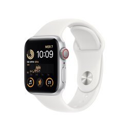 Apple Watch SE OLED 40 mm Numérique 324 x 394 pixels Écran tactile 4G Argent Wifi GPS (satellite)