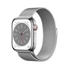 Apple Watch Series 8 OLED 45 mm Numérique 396 x 484 pixels Écran tactile 4G Argent Wifi GPS (satellite)