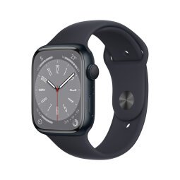 Apple Watch Series 8 (GPS) - midnight aluminum - smart watch with sport band - midnight - 32 GB