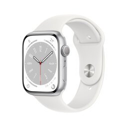 Apple Watch Series 8 OLED 45 mm Numérique 396 x 484 pixels Écran tactile Argent Wifi GPS (satellite)