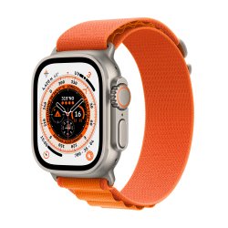 Apple Watch Ultra OLED 49 mm Numérique 410 x 502 pixels Écran tactile 4G Titane Wifi GPS (satellite)